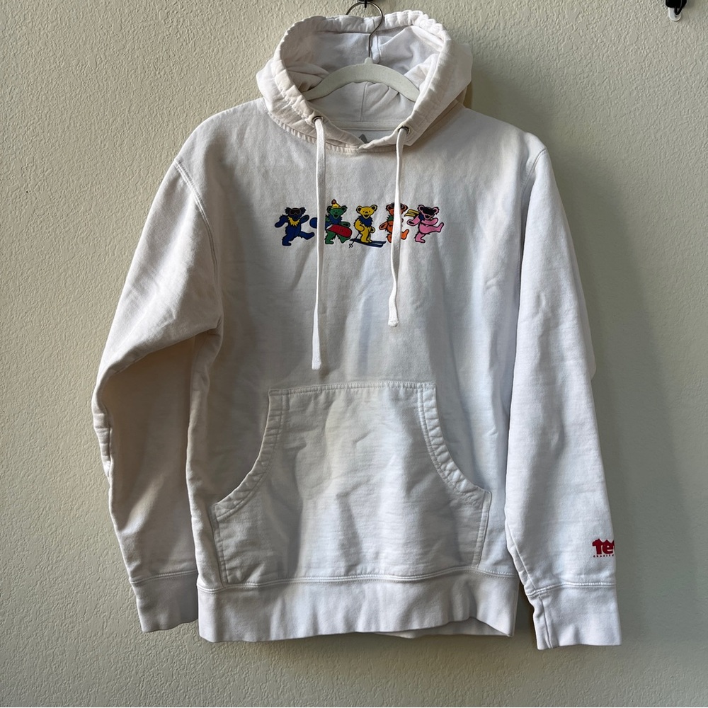 Teton Gravity Research Dancing Bears Winterland Hooded Sweatshirt White